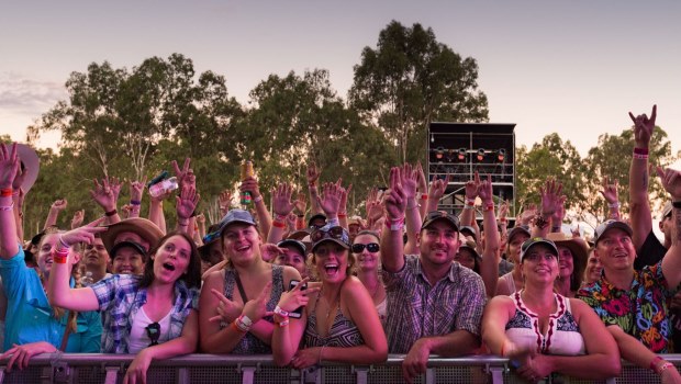 The crowd at CMC Rocks QLD 2016 in Ipswich.