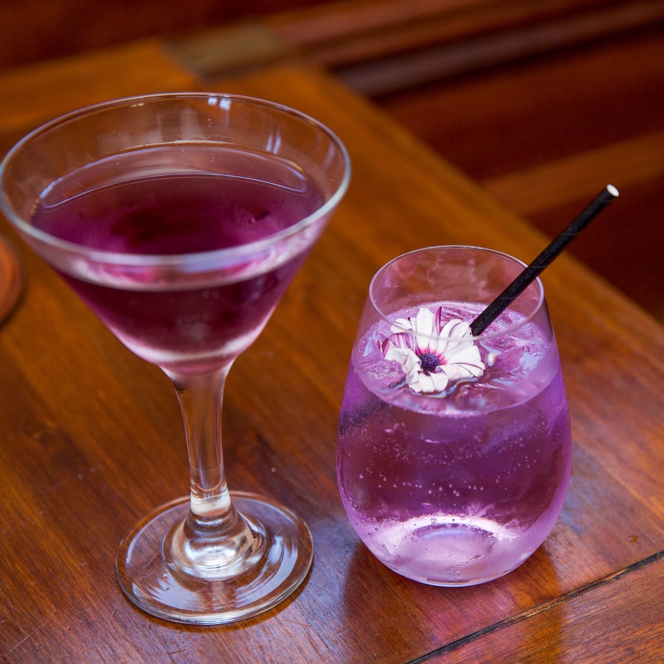 Purple cocktails available at Sugarmill Restaurant for October