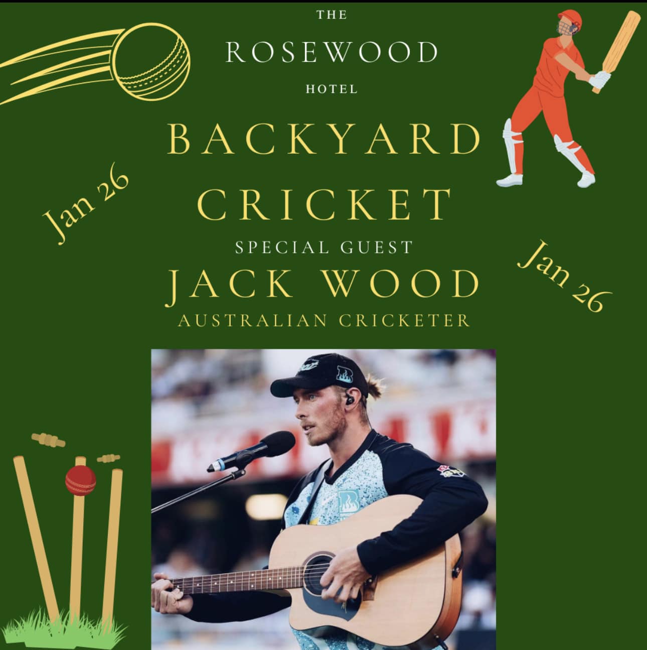 Rosewood Hotel backyard cricket