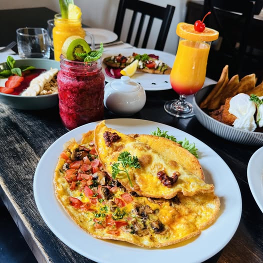 Chilli crunch omelette at Fourthchild