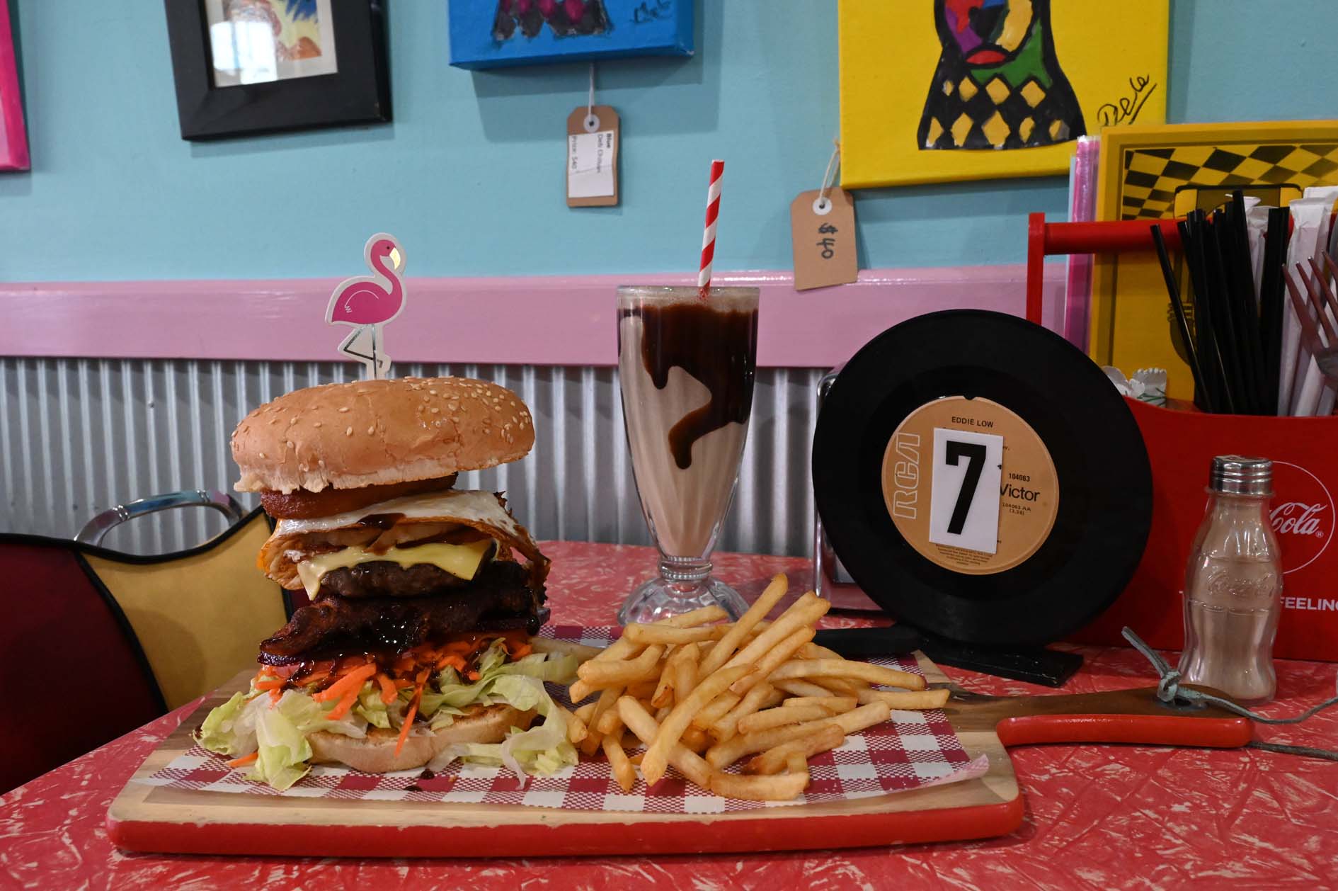 Retro Diner Carnivore burger