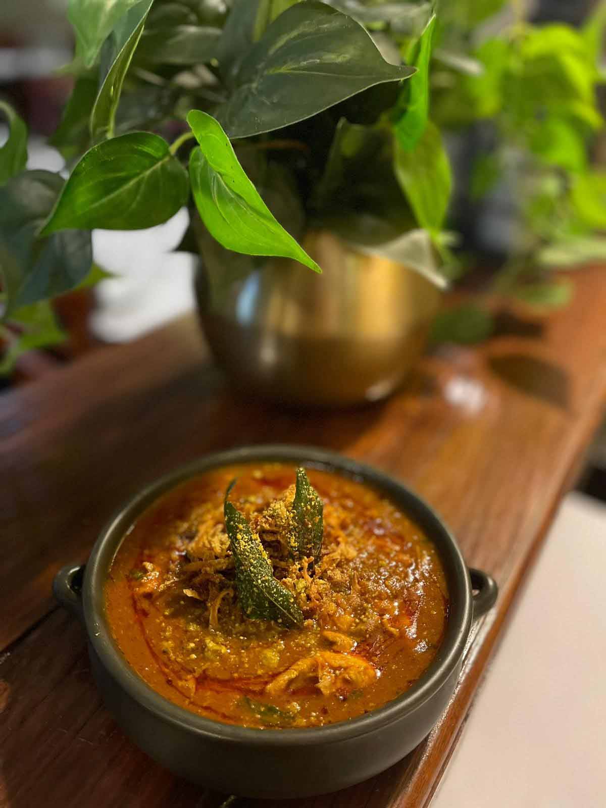 A comforting bowl of stew at Memories of India