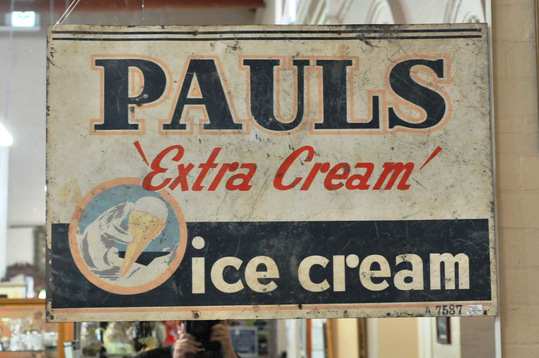 Pauls ice cream sign Ipswich Antique Centre