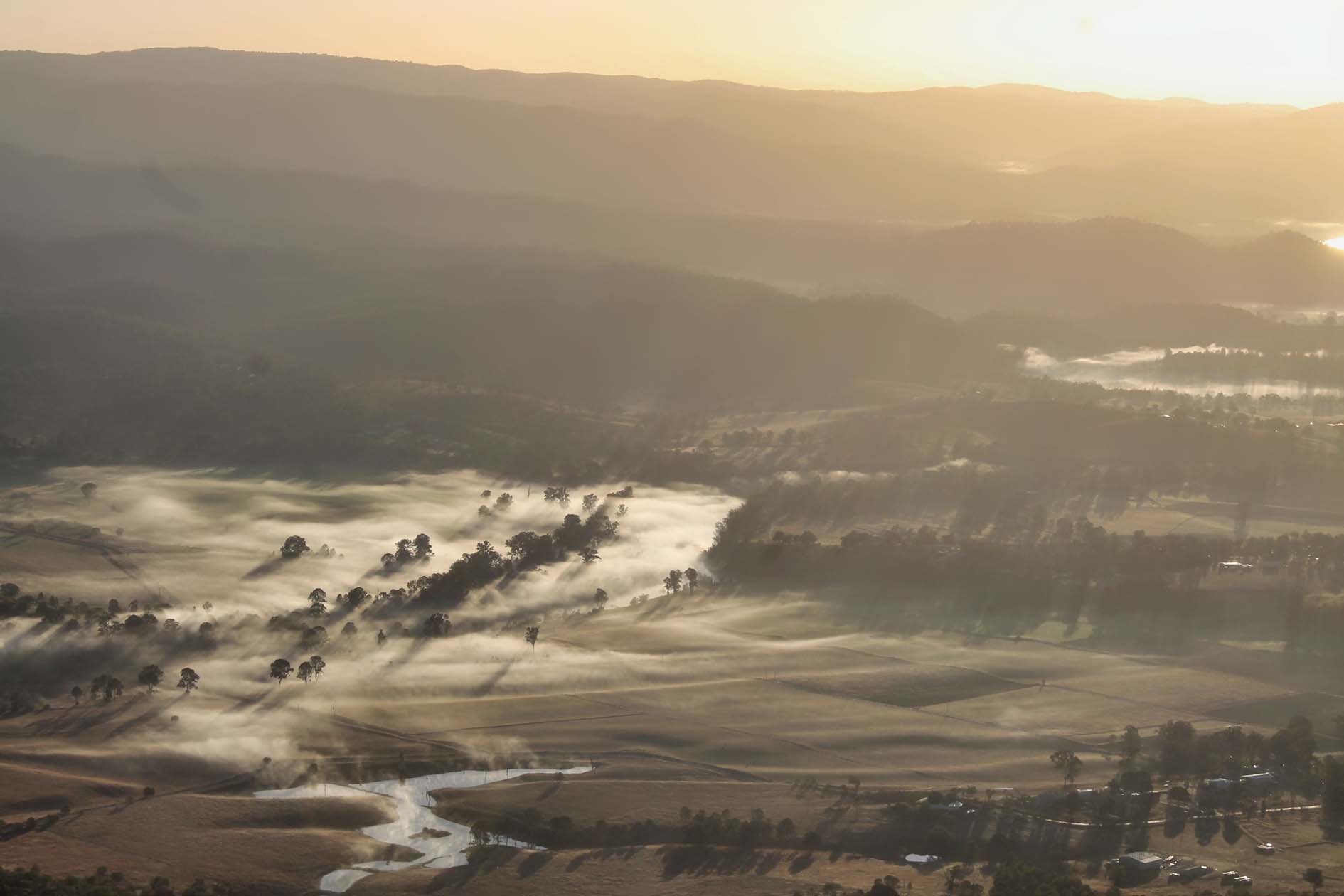 The view from a Floating Images Hot Air Balloon Flight