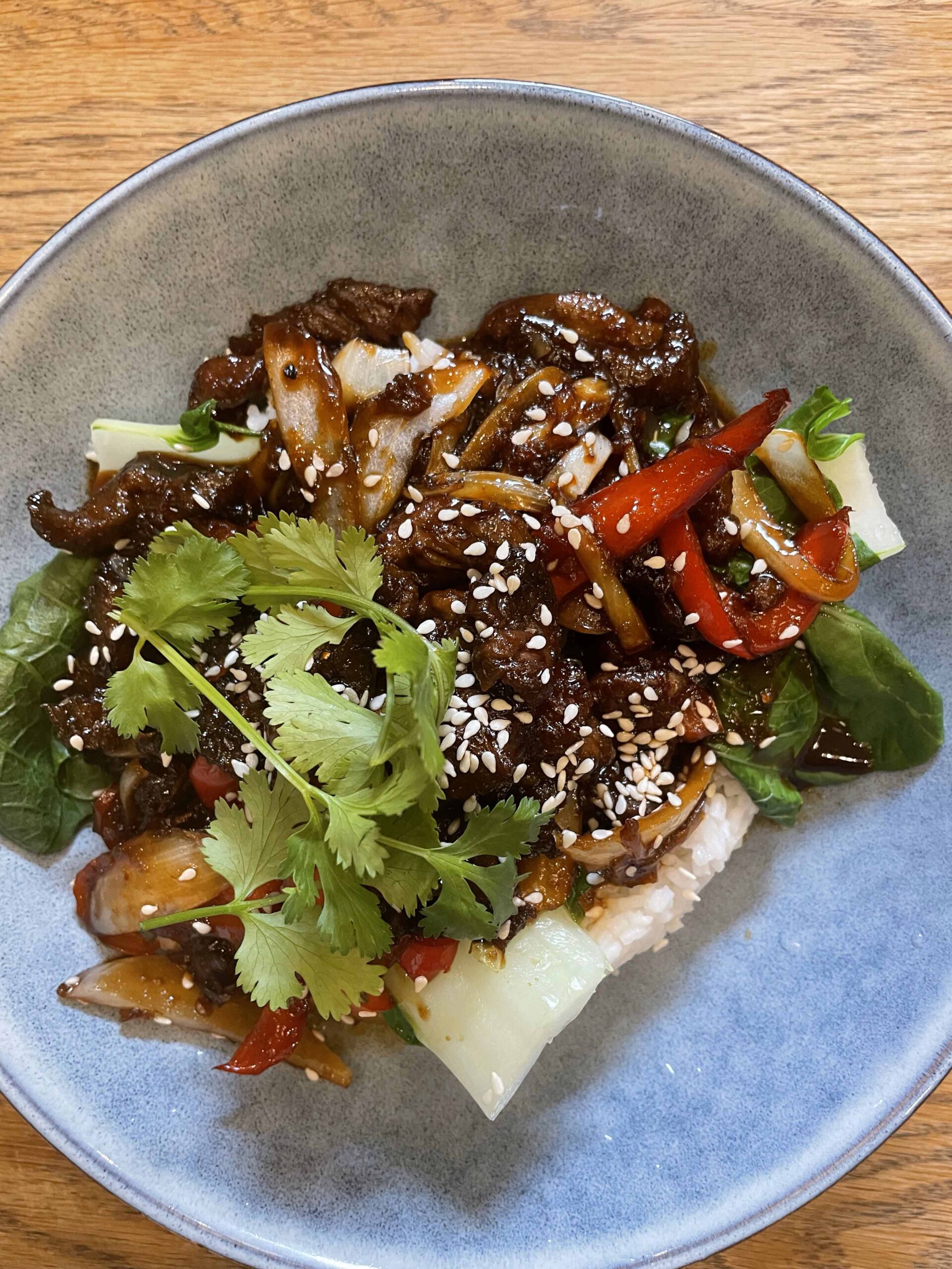 Crispy rainbow beef at Jets Leagues Club Crispy rainbow beef at Jets Leagues Club