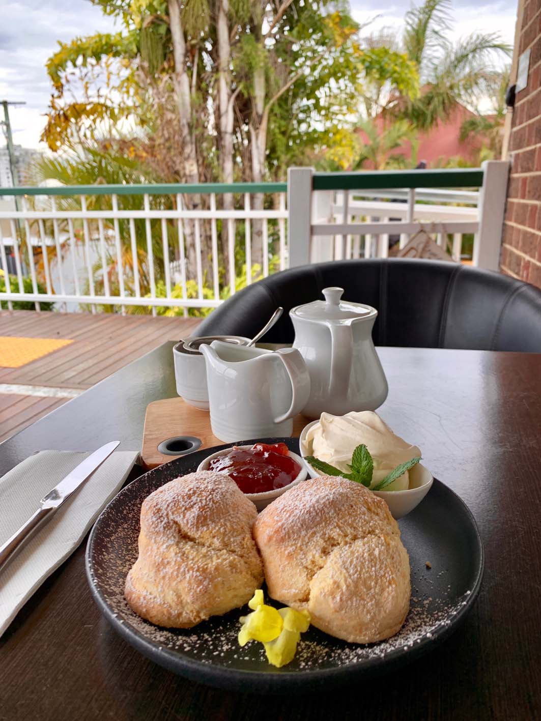 Tea and scones at The Cottage restaurant