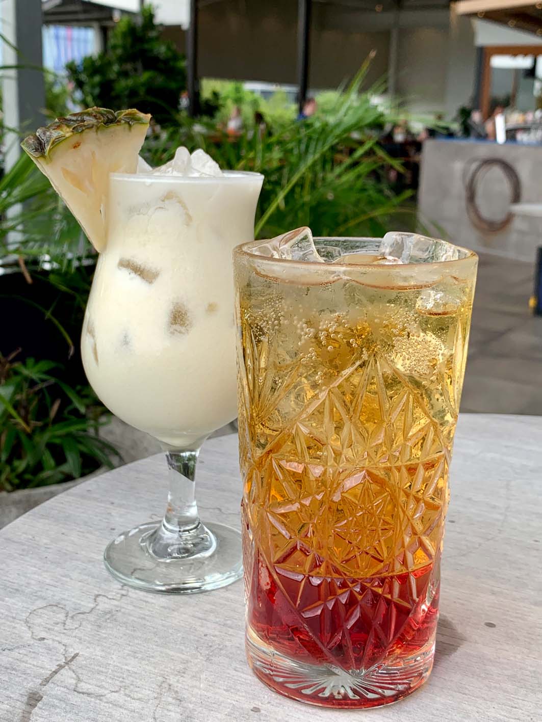 Redbull cocktail and Pina Colada at Orion Hotel Redbull cocktail and Pina Colada at Orion Hotel