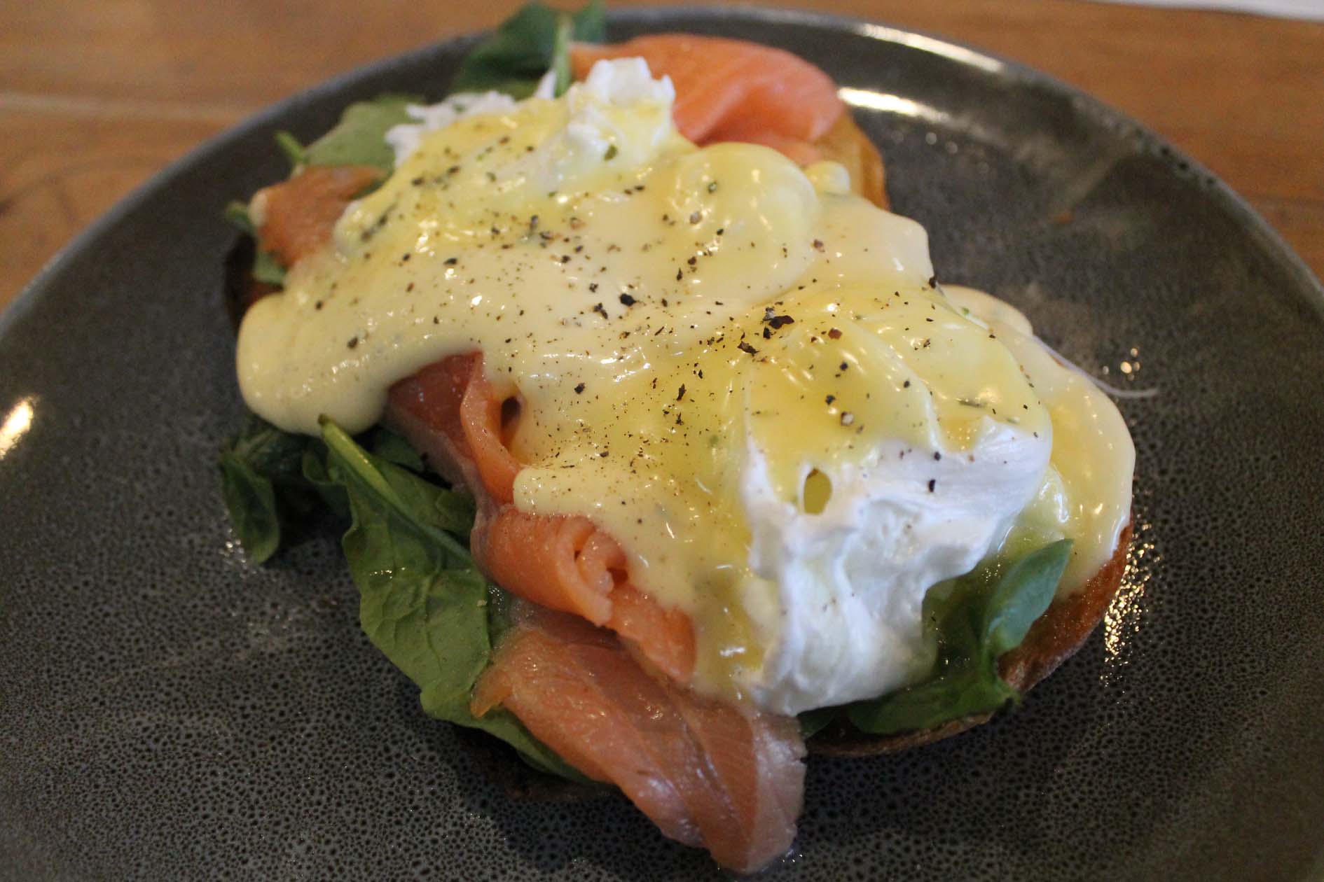 Rafter and Rose eggs Benedict Rafter and Rose eggs Benedict