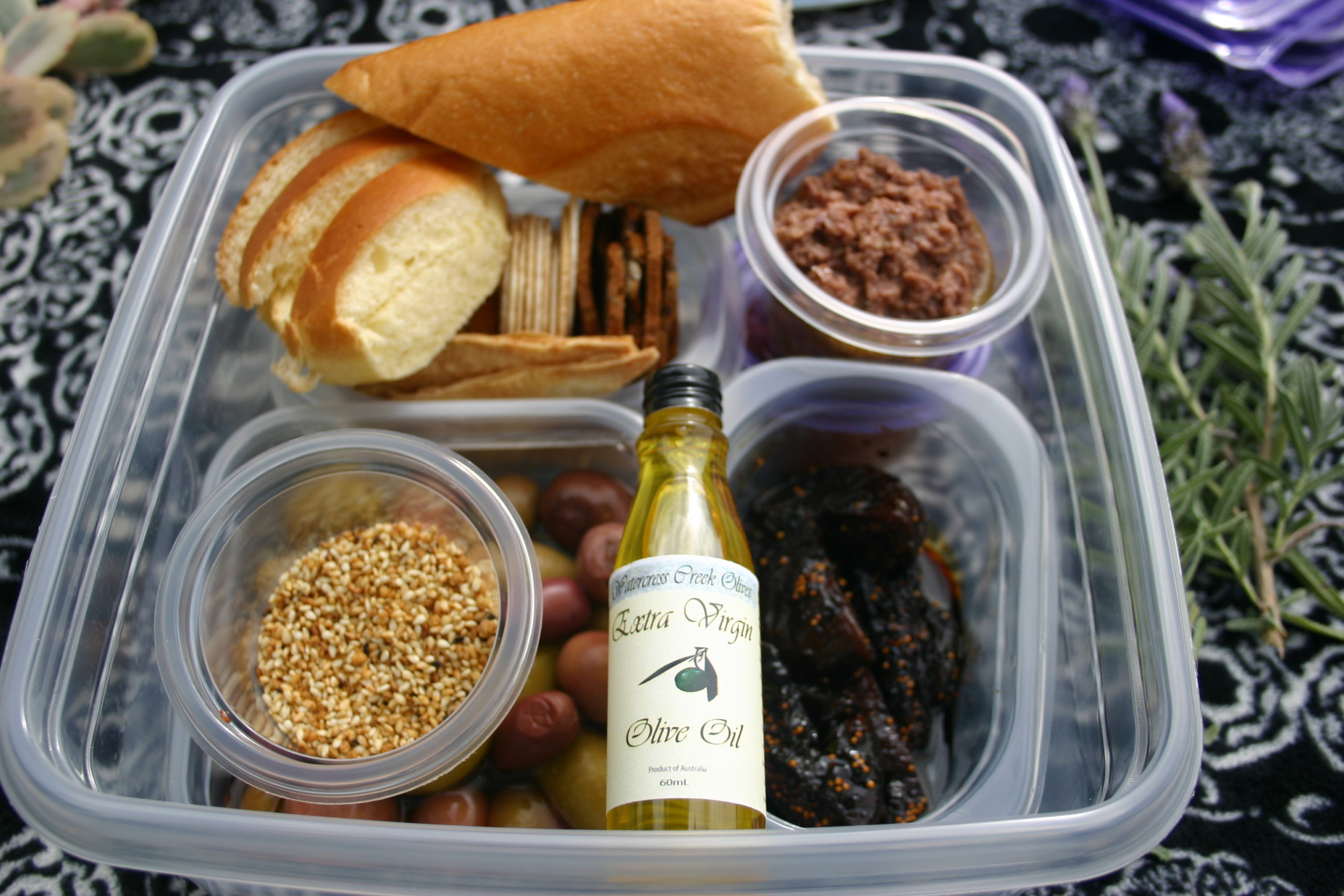 Watercress Creek Olives and Limes picnic pack