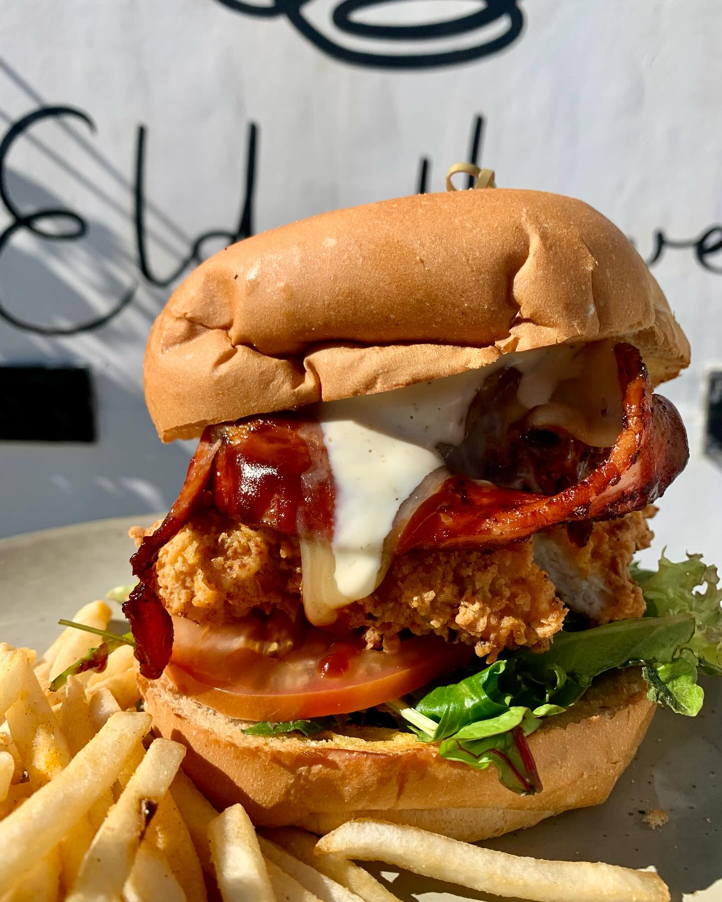 Southern Fried Chicken burger – Elderflower cafe Southern Fried Chicken burger – Elderflower cafe