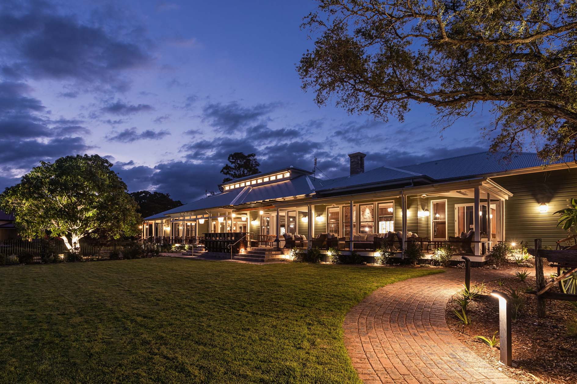 The rebuilt Spicers Homestead