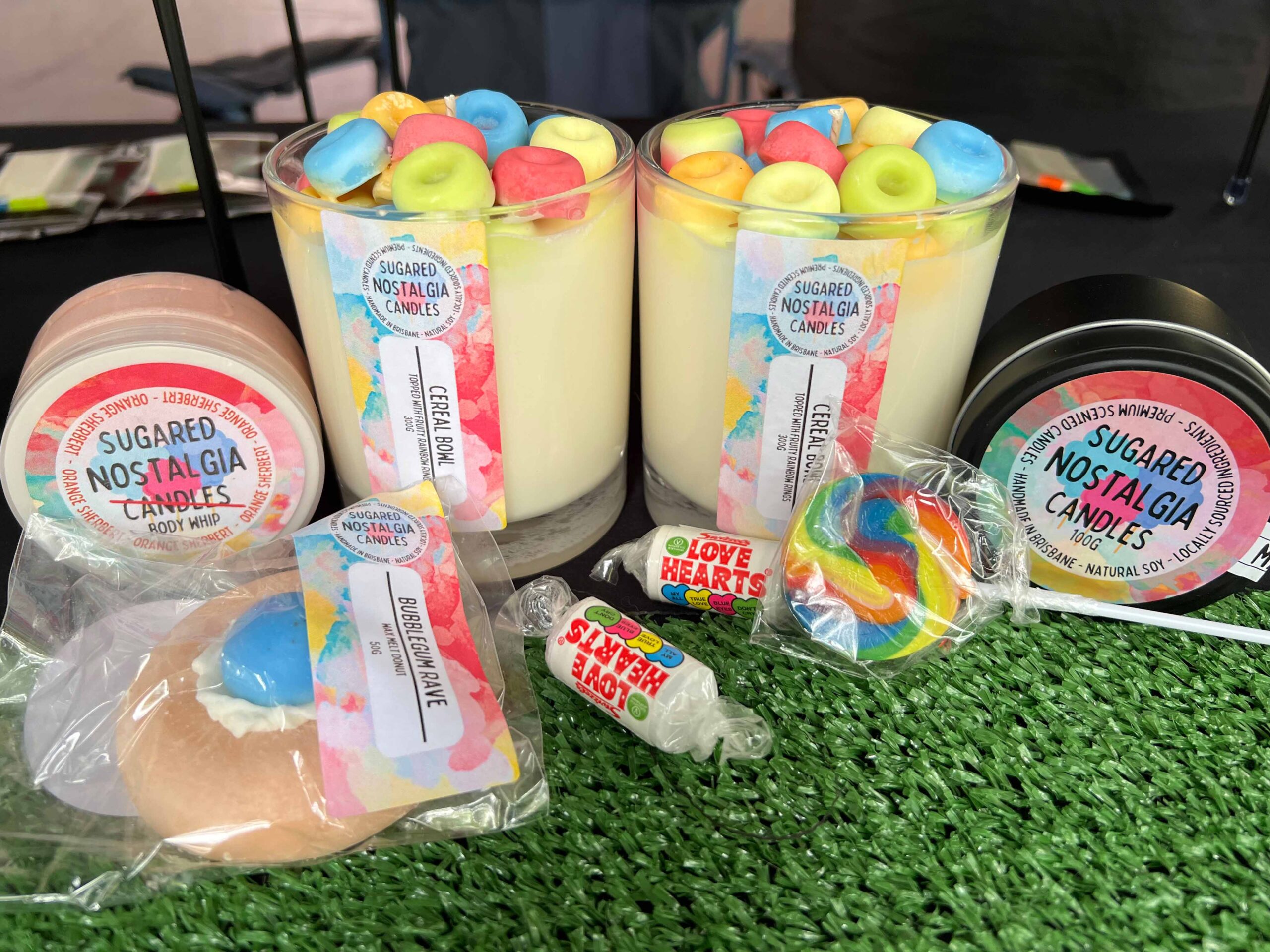 Candy scented candles at the Springfield Markets Candy scented candles at the Springfield Markets