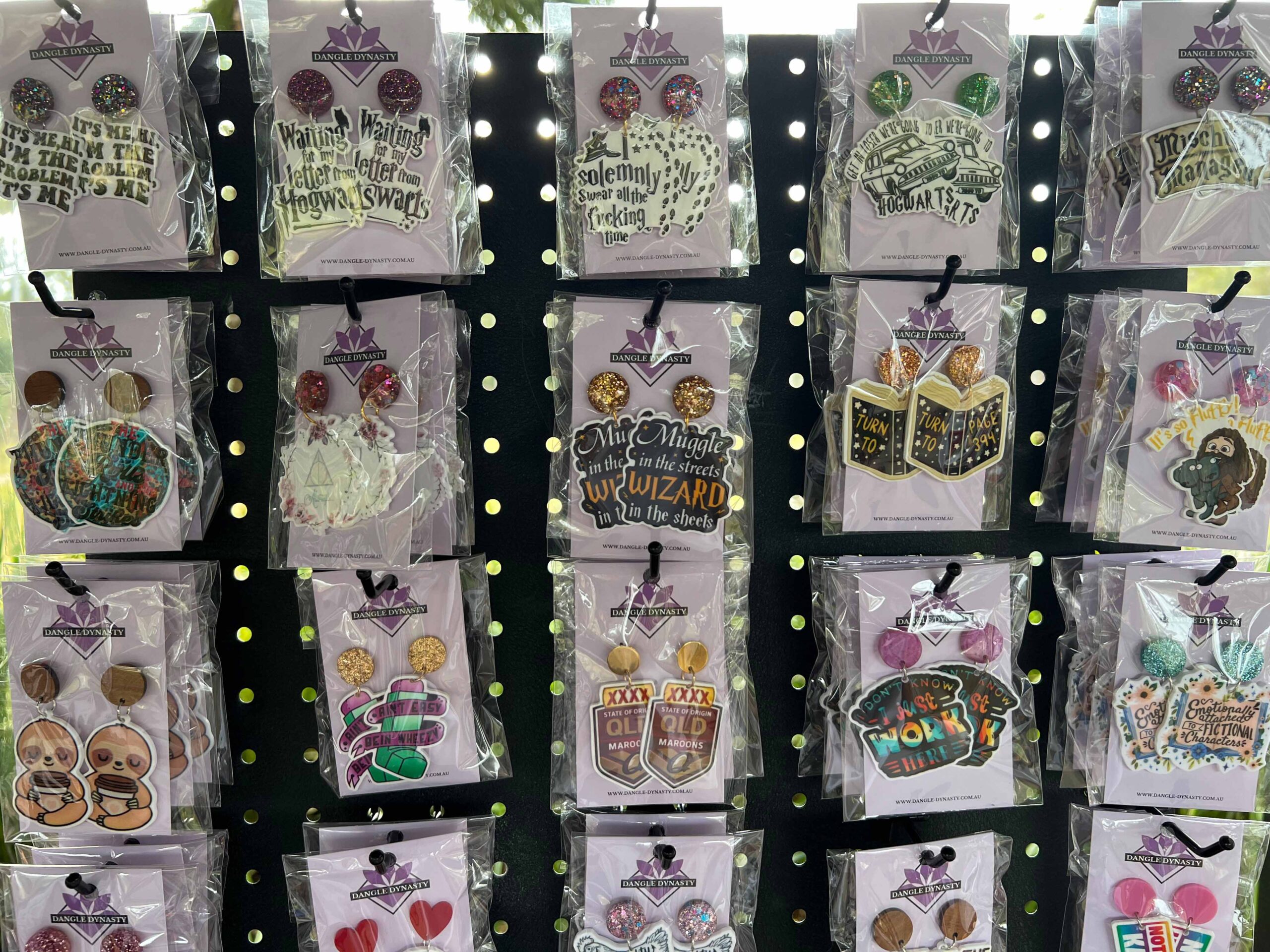 Earrings at the Springfield Markets
