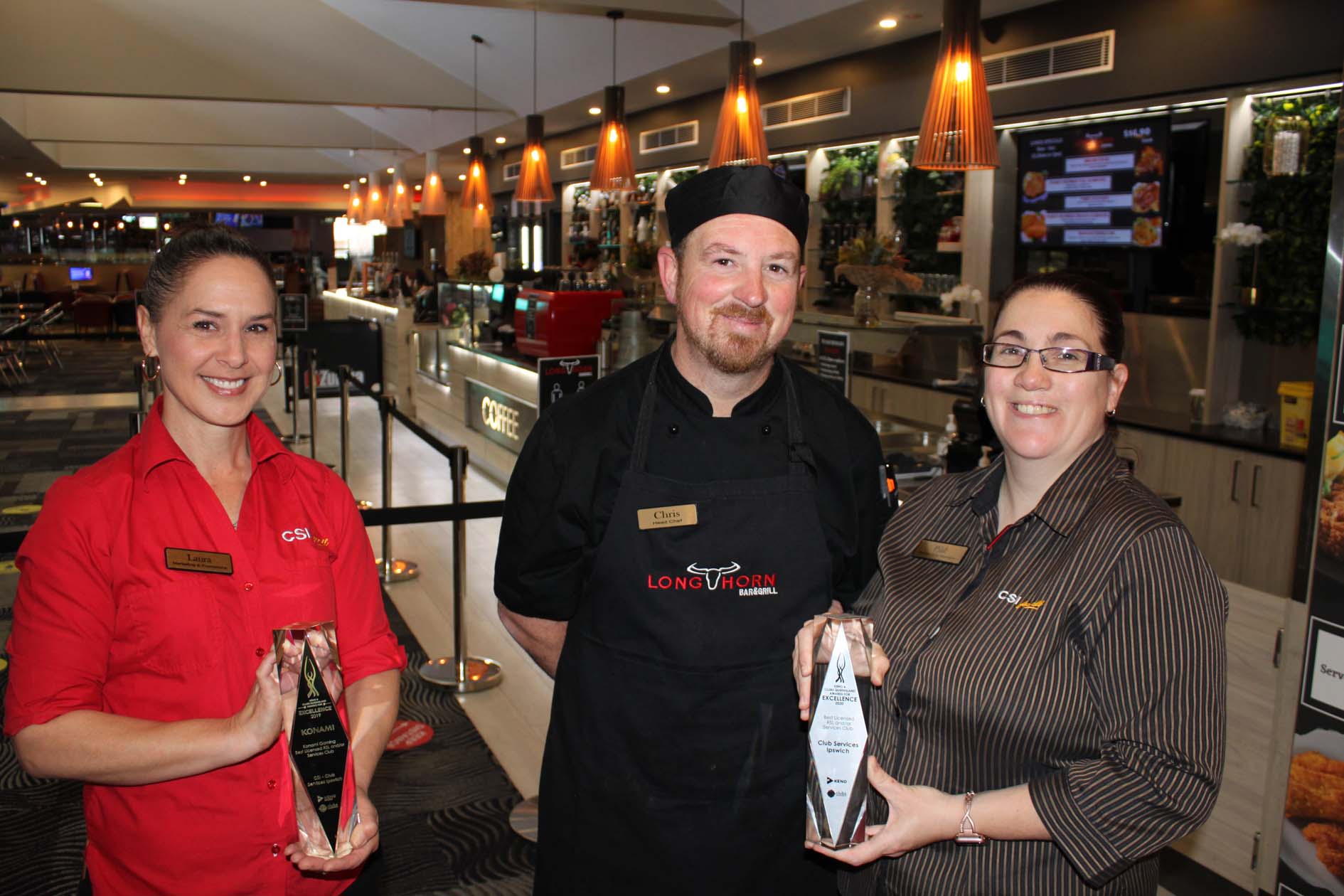 Laura Rojek – Marketing Manager, Chris Celere – Head Chef for over 5 years, and Pilar Tester – Manager Laura Rojek – Marketing Manager, Chris Celere – Head Chef for over 5 years, and Pilar Tester – Manager