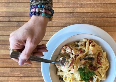 Mediterranean chicken fettuccini at Casa Mia