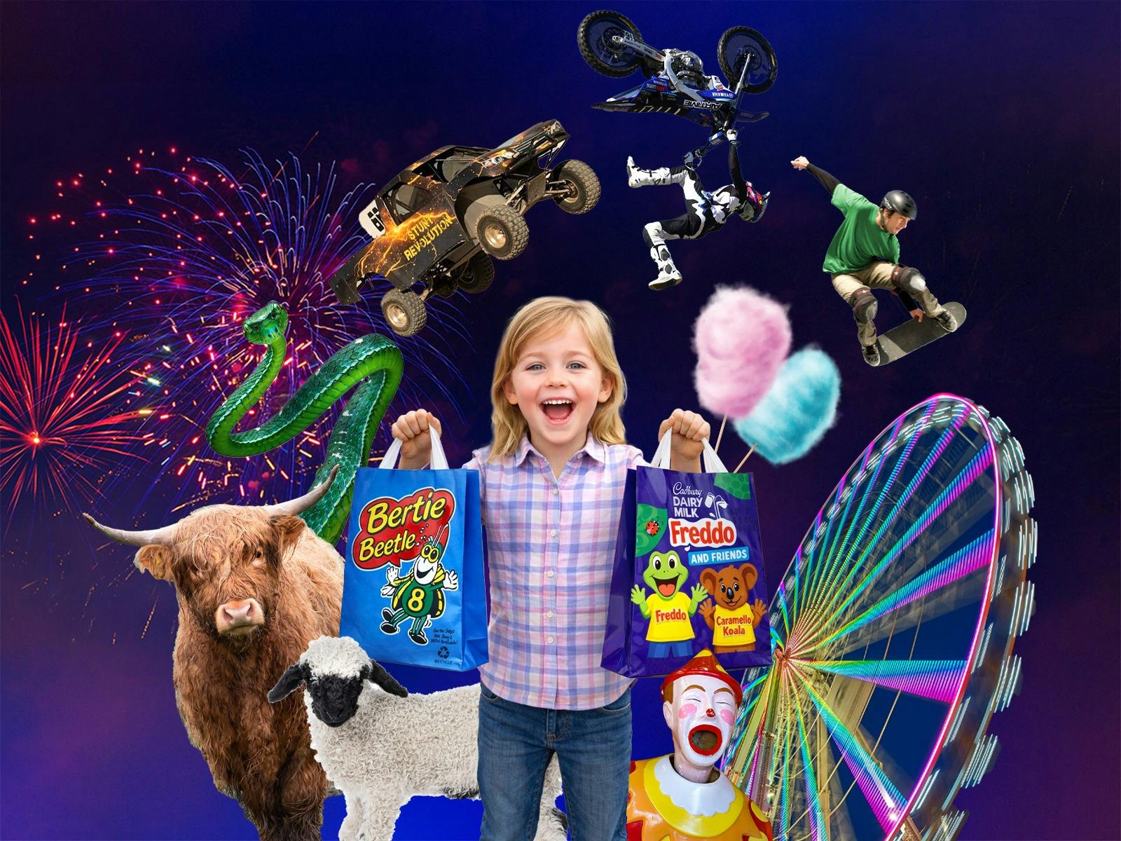 Girl with Showbags and show highlights