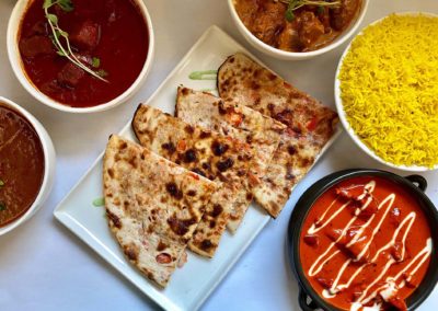 Memories of India banquet with butter chicken